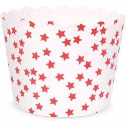 25 caissettes à cupcakes "étoiles rouges" Scrapcooking