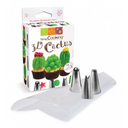 kit de douilles à pâtisserie 3D cactus
