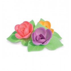 8 mini décorations en azyme - Roses corolles