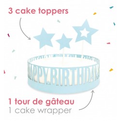 Déco de gâteau anniversaire "Happy Birthday"