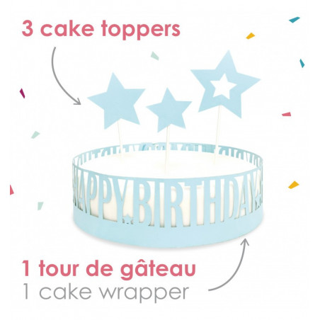Kit décorations de gâteau d'anniversaire de Scrapcooking