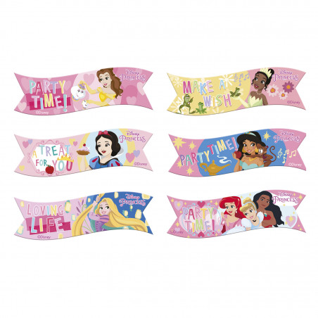 6 drapeaux azyme Princesses Disney