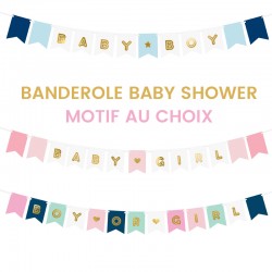 Décoration banderole baby shower - Différents motifs