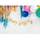 Décoration anniversaire banderole "Happy Birthday" - Couleur au choix
