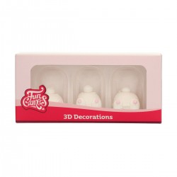 3 décors en sucre "Lapins 3D"