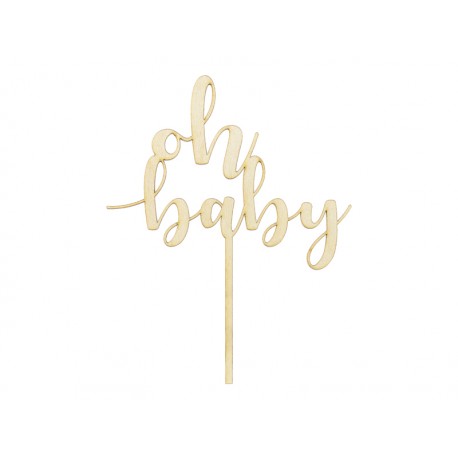 Cake topper baby shower “Oh Baby”