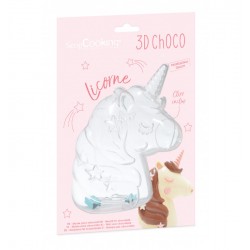 Moule à chocolat 3D en plastique “licorne”