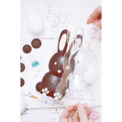 Moule à chocolat 3D en plastique “Lapin”