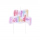Bougie d'anniversaire "Happy Birthday" multicolores - Différents modèles