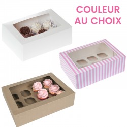 2 boîtes pour 12 mini cupcakes - Différentes couleurs