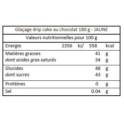 Glaçage drip cake bleu saveur chocolat blanc - 150 g