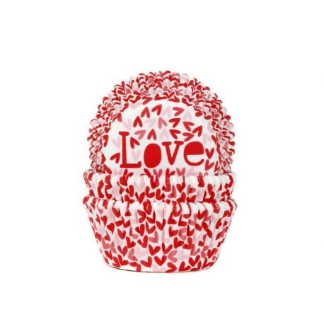 50 caissettes à cupcakes - Love love love