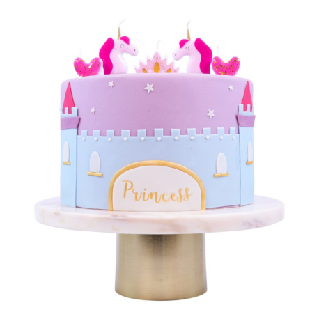 Bougie d'anniversaire pour enfants, rose, bleu, or, couronne princesse,  gâteau d'anniversaire, décoration de gâteau