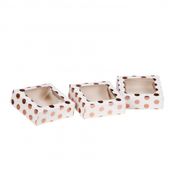 3 petites boîtes à gâteaux - 3,8 x 11,4 x 11,4 cm