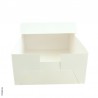 2 boîtes à gâteaux blanches rectangles - 40,6 x 30,5 x 15,2 cm