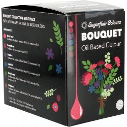Set de 6 colorants alimentaires à base d'huile "bouquet"
