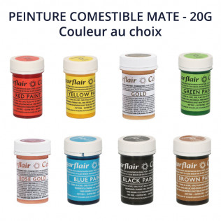 Peinture comestible mate - 20 g - Différentes couleurs SUGARFLAIR