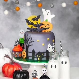 4 décors sucrés pour gâteaux Halloween