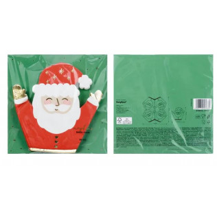 20 serviettes en papier "Père Noël" - 16 x 15 cm