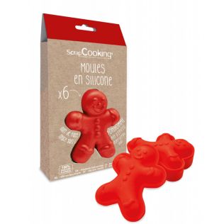 6 moules en silicone individuels “Gingerbread” - Scrapcooking