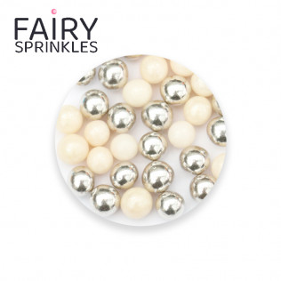 Décors sucrés sprinkles "Bubbles" - 100 g - Blanc - Fairy Sprinkles