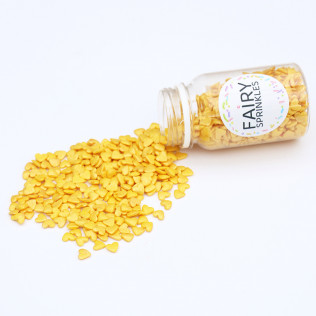 Décors sucrés sprinkles "Gold Gold Heart" - 100 g - Fairy Sprinkles