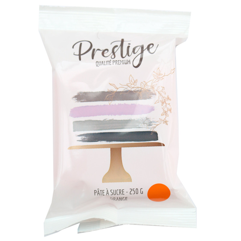 Pâte à sucre qualité Premium Prestige 250g Orange
