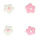 Décors sucrés "Petites fleurs" Mix rose et blanc   Funcakes