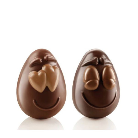 Moules à chocolat thermoformés  "SMILING EGGS"