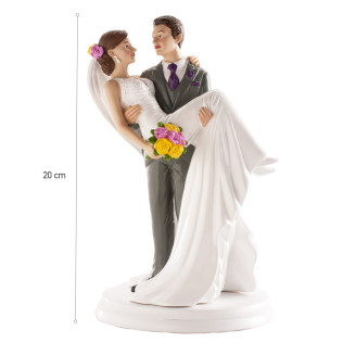 Figurine sur socle pour décoration de wedding cake - H20 cm