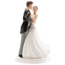 Figurine sur socle pour wedding cake "Couple dansant" - H20 cm