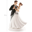 Figurine sur socle pour wedding cake "Couple dansant" - H20 cm