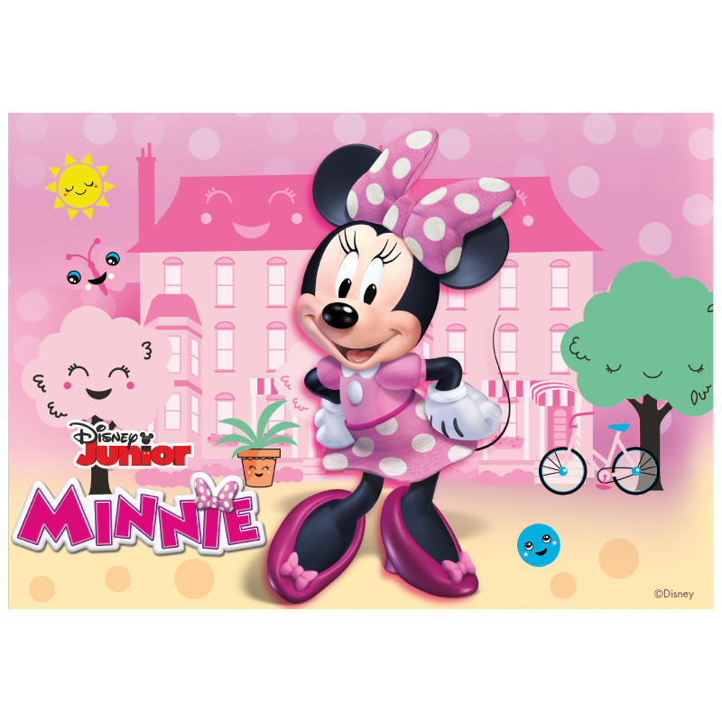 Feuille de sucre pour déco de gâteau Minnie - Disney