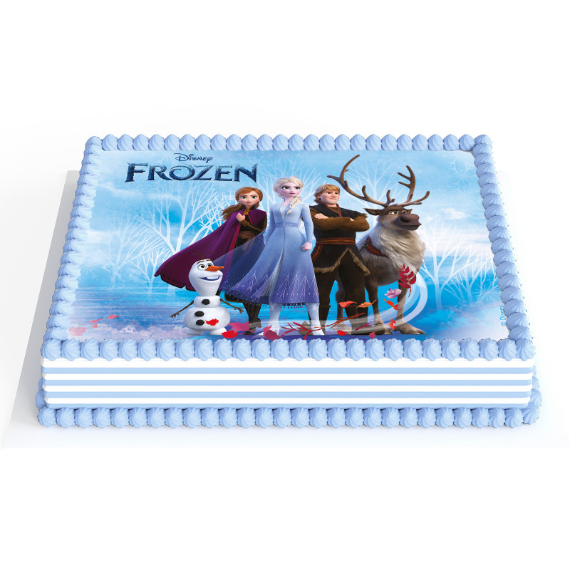 Gâteau La Reine des Neiges en pâte à sucre, gâteau thème princesse Disney -  Super Gâteaux