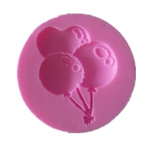 Moule silicone pour décoration de gâteau - 3 ballons de baudruche 4,3 x 6 cm