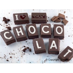 Moule en silicone "I Love Chocolat"