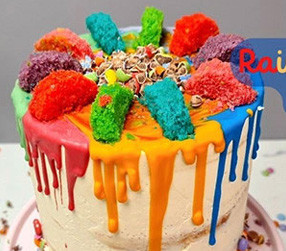 Recette tuto de Piñata Rainbow Cake
